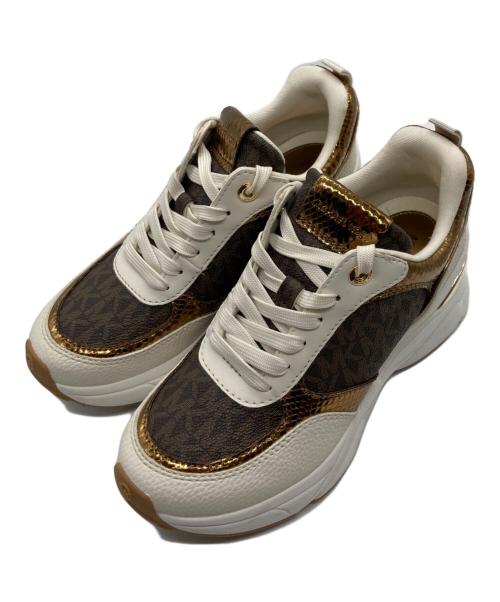 MICHAEL KORS ホワイト/ブラウン スニーカー US 8M 中古・古着通販】MICHAEL KORS (マイケル・コース) ローカット