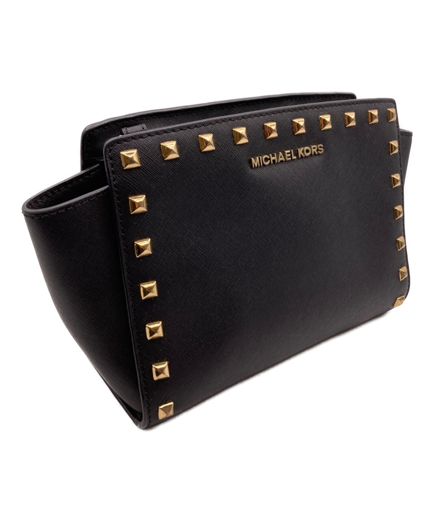 美品MICHAEL KORS スタッズ 2wayバッグ ブラック 中古・古着通販】MICHAEL KORS (マイケルコース) 2WAスタッズY