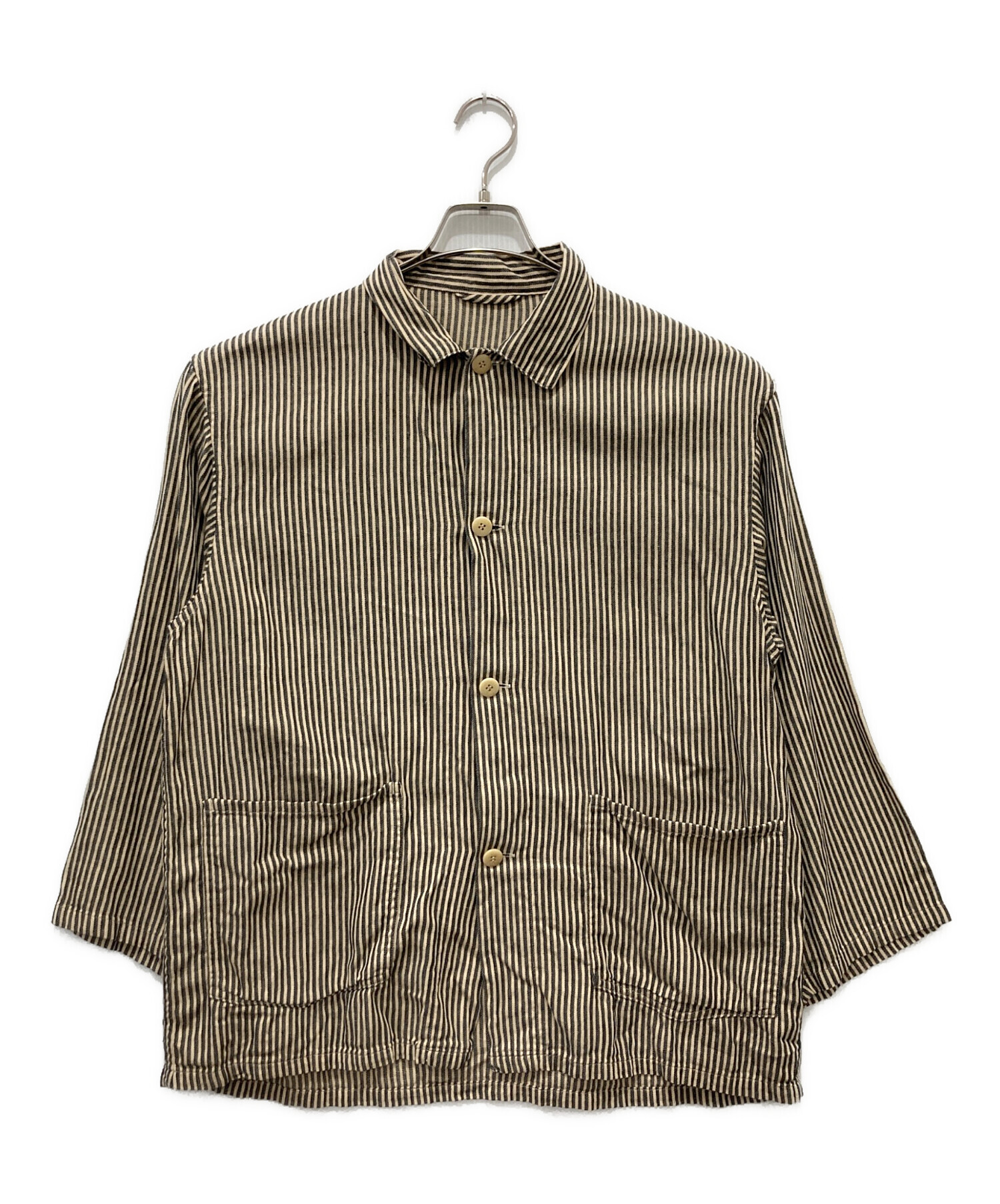 中古・古着通販】COMOLI (コモリ) ストライプワークジャケット