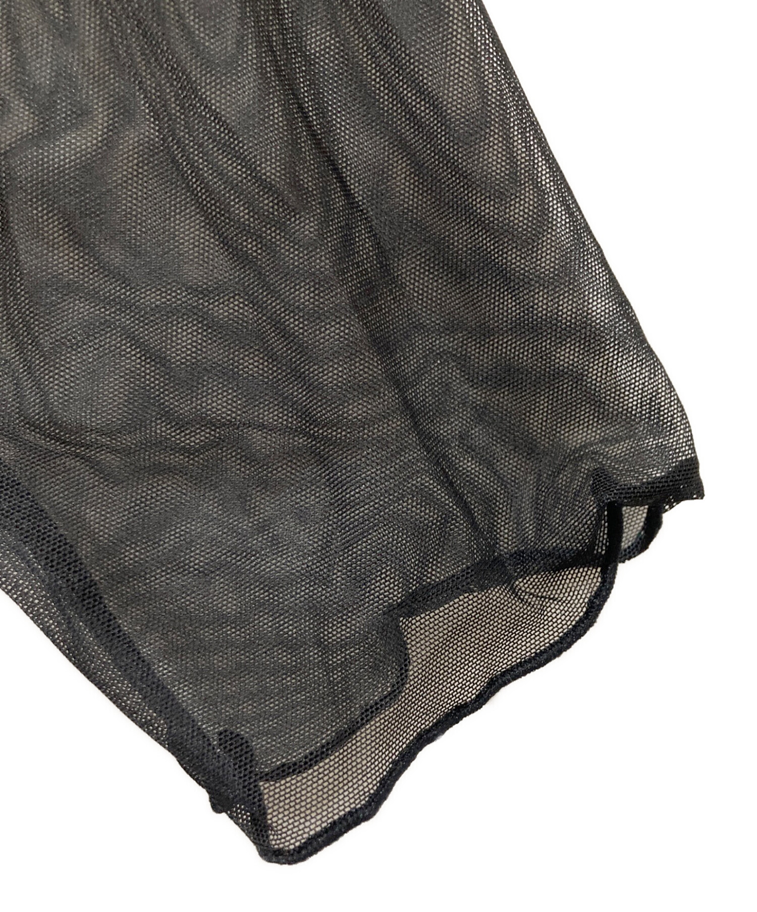 中古・古着通販】sahara (サハラ) High Neck Sheer Top ブラック
