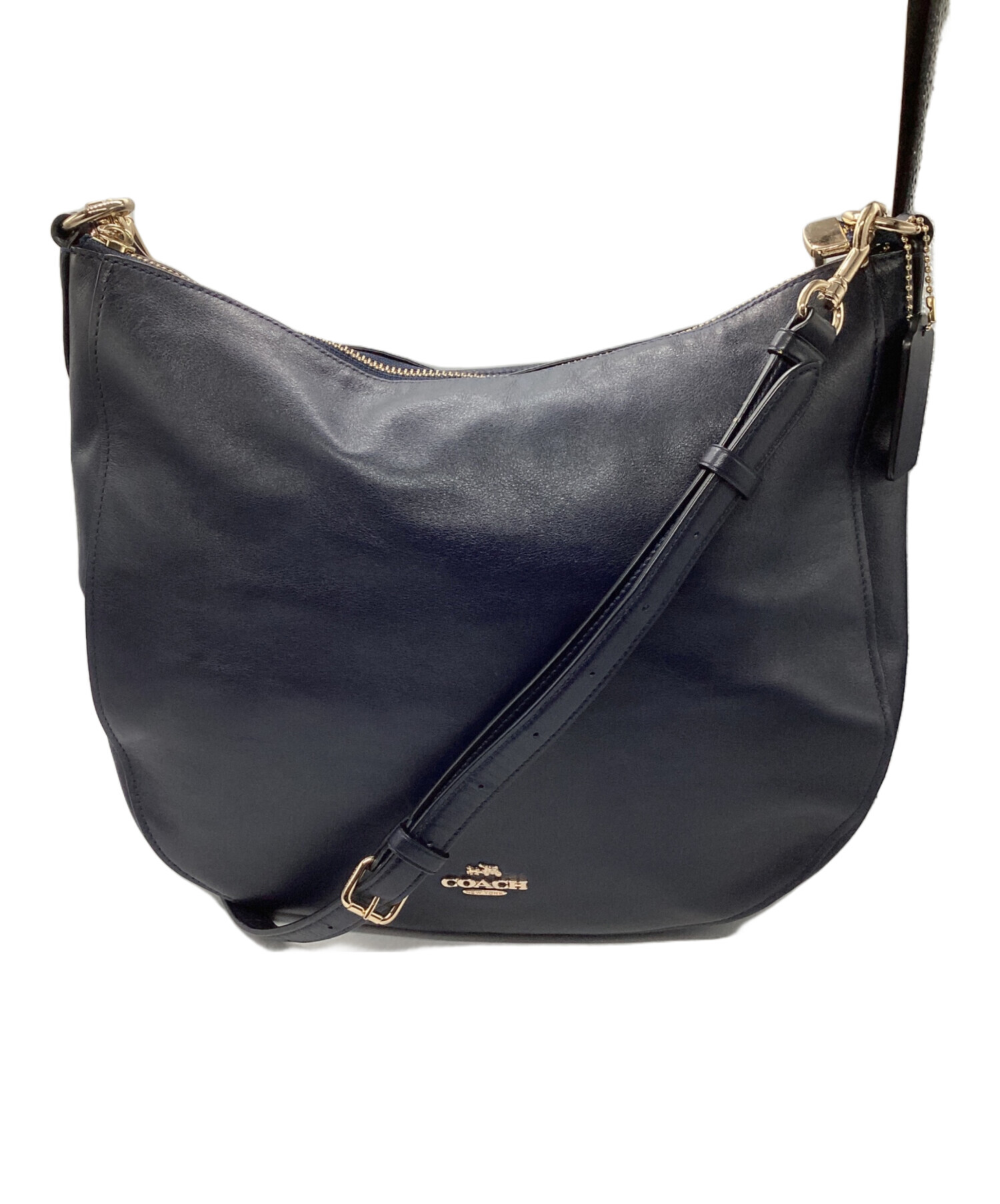 中古・古着通販】COACH (コーチ) 2WAYワンショルダーバッグ ネイビー 