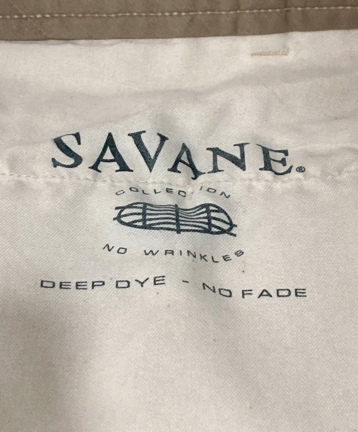 中古・古着通販】Savane (サヴァーン) 2タックリネンパンツ ベージュ