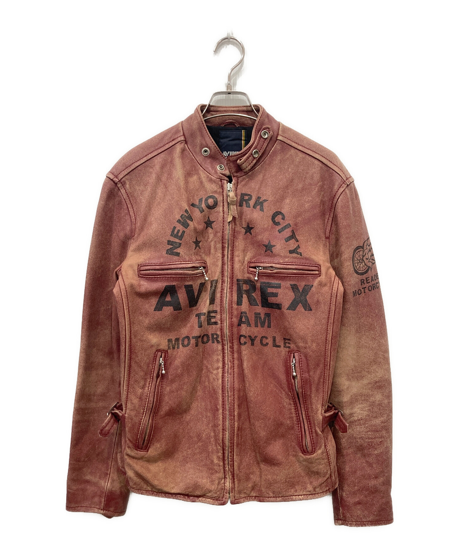 AVIREX　レザージャケット　シングルライダース　カウレザー 中古・古着通販】AVIREX (アヴィレックス) シングルライダース