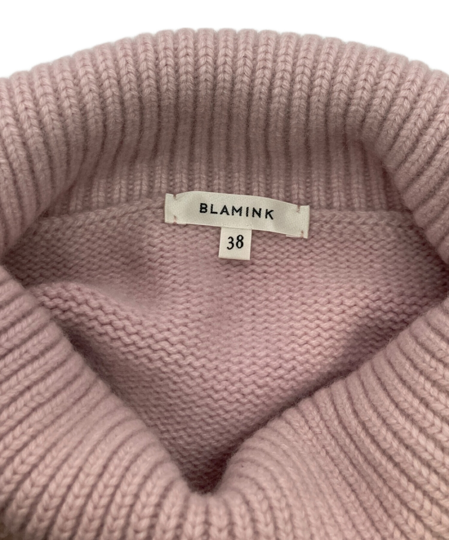 BLAMINK ブラミンク シルク100% 半袖ニット ピンク 38 中古・古着通販】BLAMINK (ブラミンク) ウール カシミアブレンド