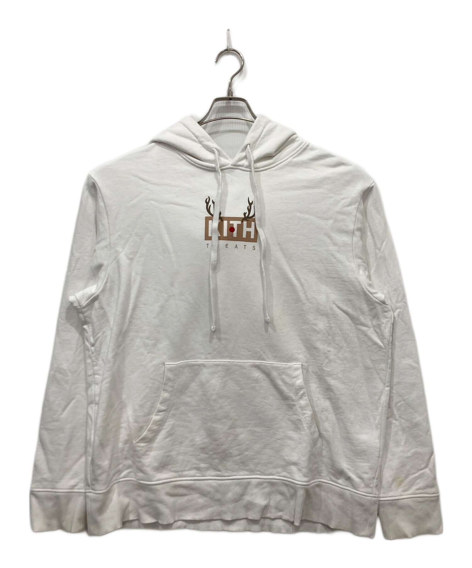 KITH キス パーカー L 白 【古着】【中古】【送料無料】 中古・古着通販】KITH (キス) パーカー ホワイト サイズ:L｜ブランド