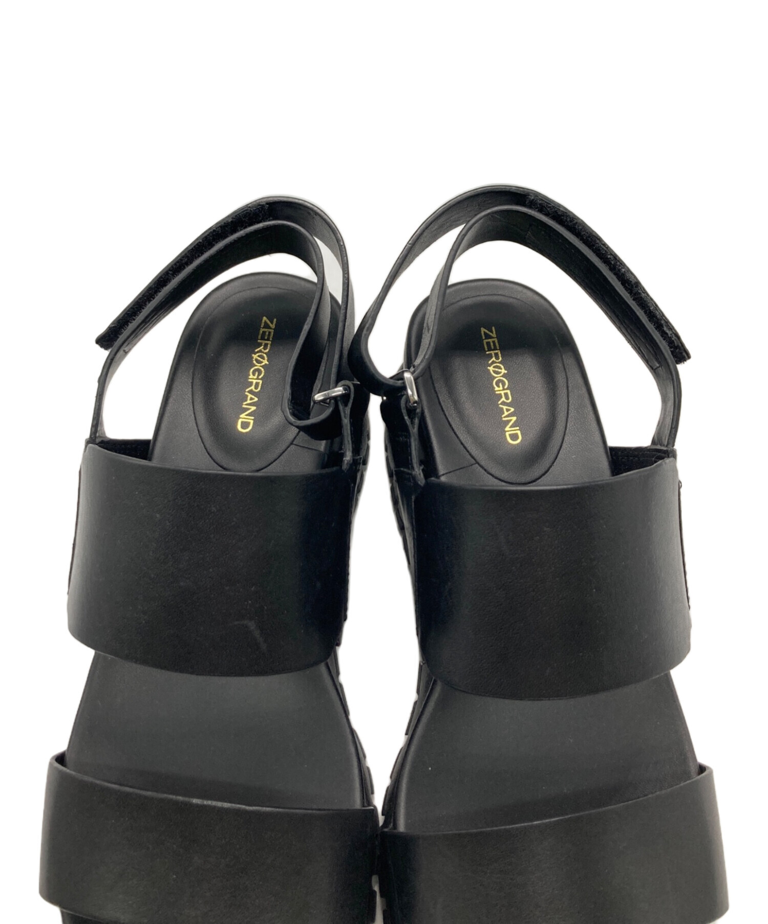 Cole Haan ブラック グレー ウェッジサンダル 中古・古着通販】COLE HAAN (コールハーン) ゼログランドウェッジ
