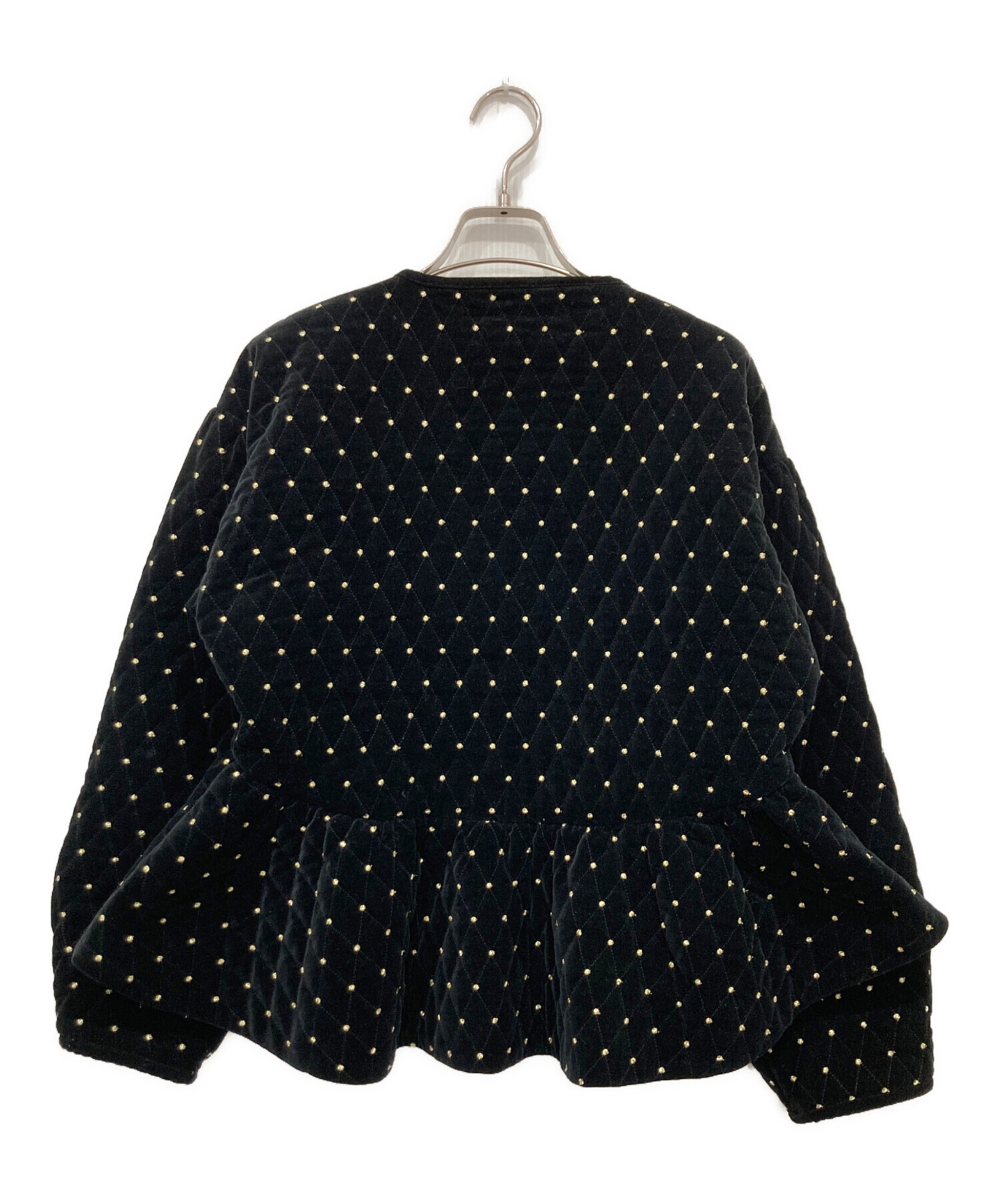 中古・古着通販】Bibiy. (ビビィ) ODETTE PEPURAMU CARDIGAN ブラック