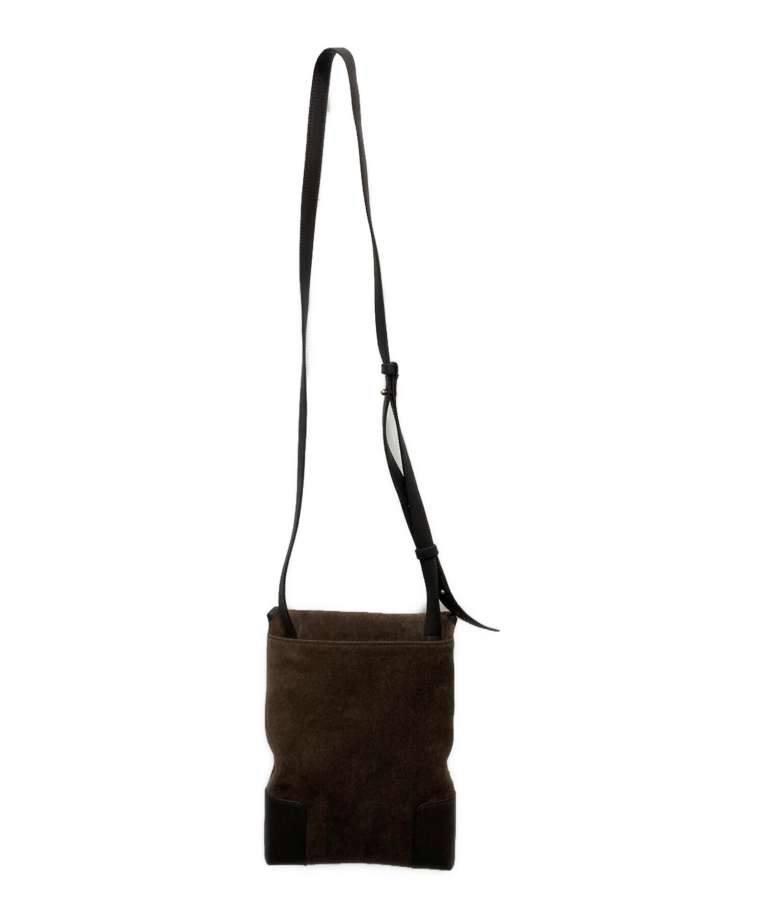 中古・古着通販】LOEWE (ロエベ) スエードショルダーバッグ ブラウン