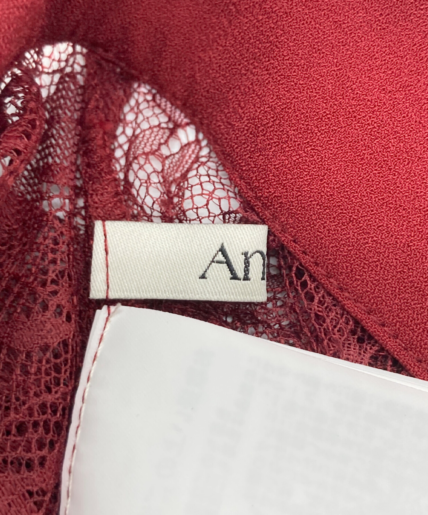 中古・古着通販】Ameri (アメリ) LAYERED LACE PLEATS SKIRT レッド