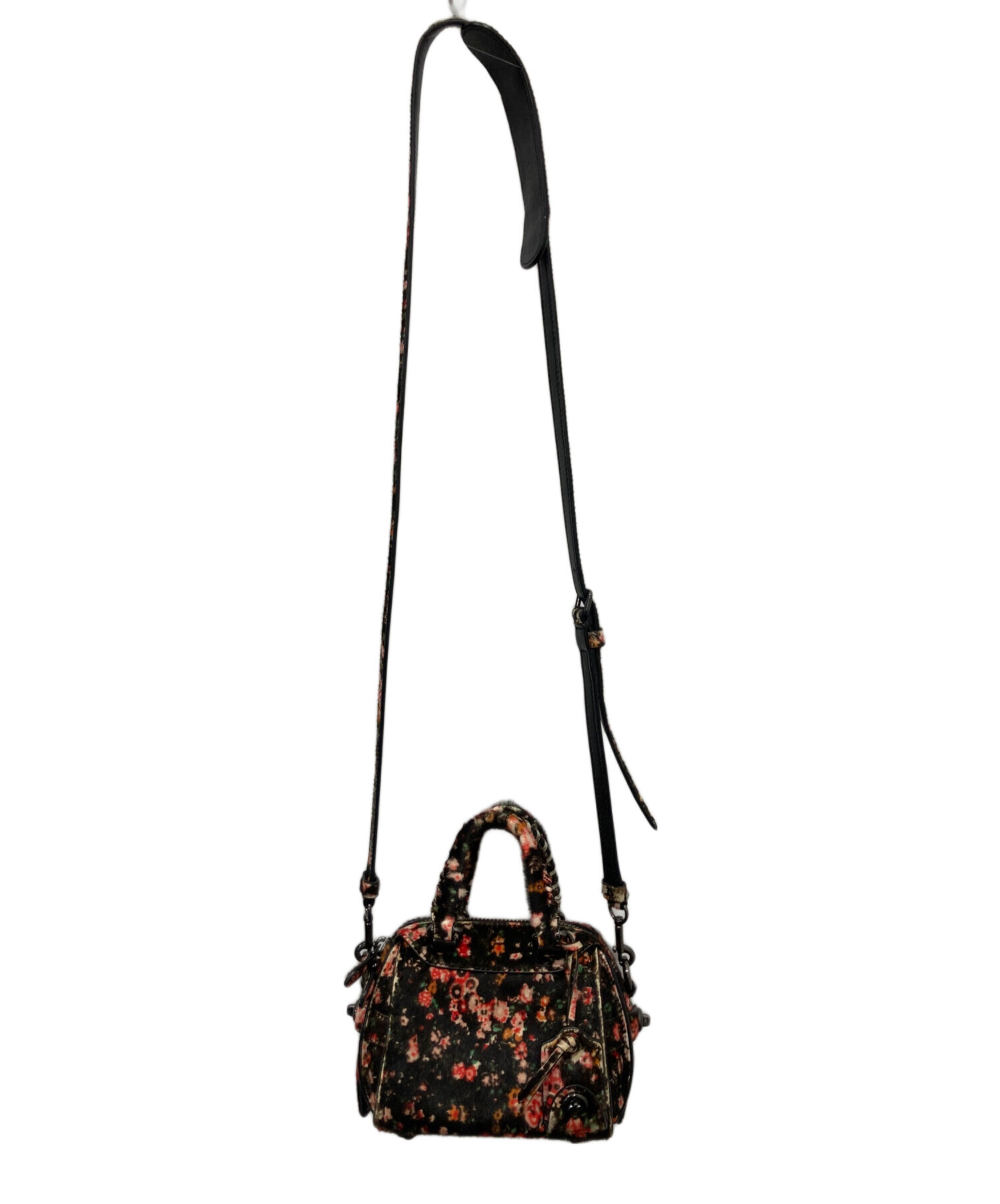 中古・古着通販】COACH (コーチ) フラワー柄2WAYバッグ ブラウン 