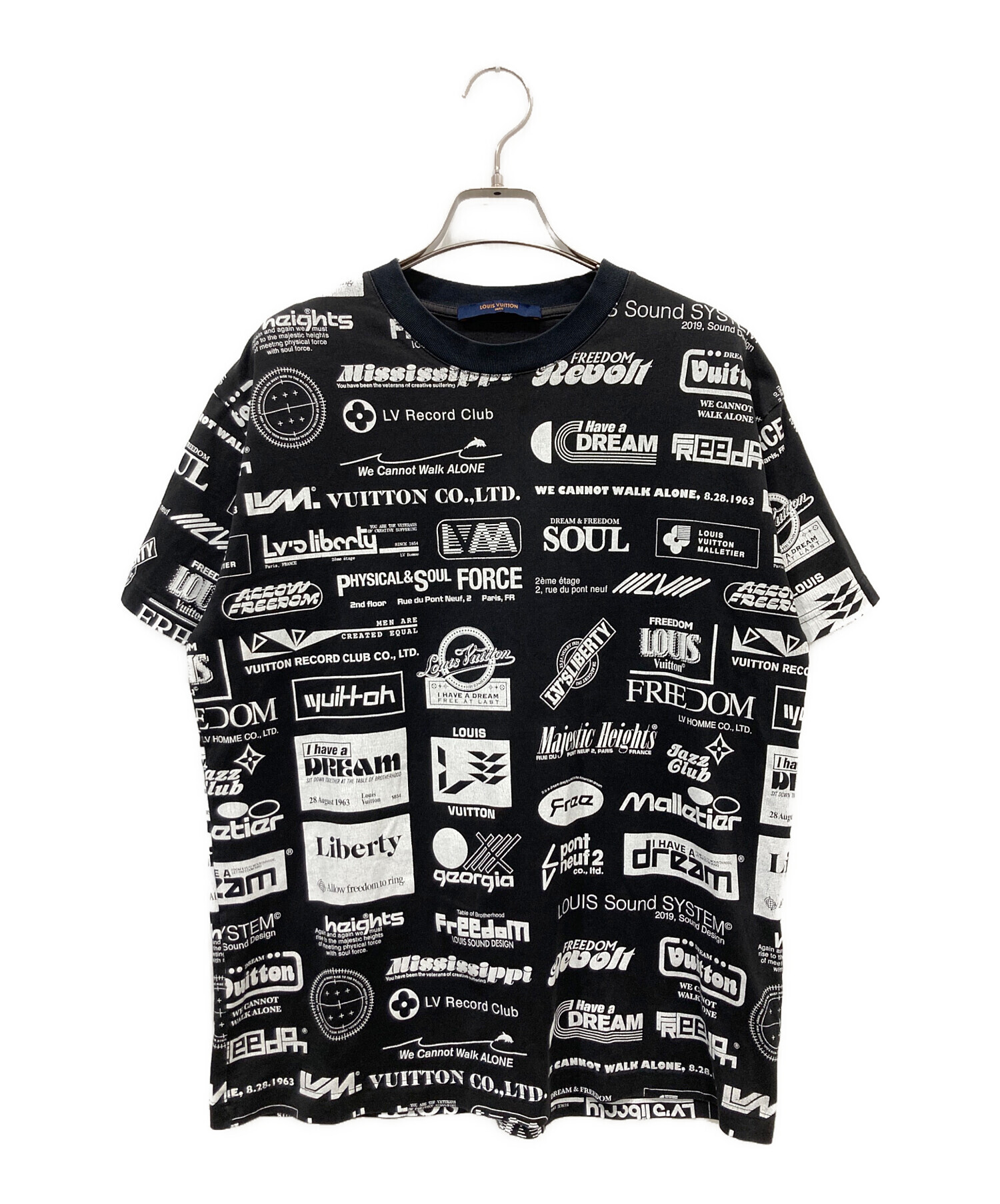 中古・古着通販】LOUIS VUITTON (ルイ ヴィトン) 総柄Tシャツ ブラック 