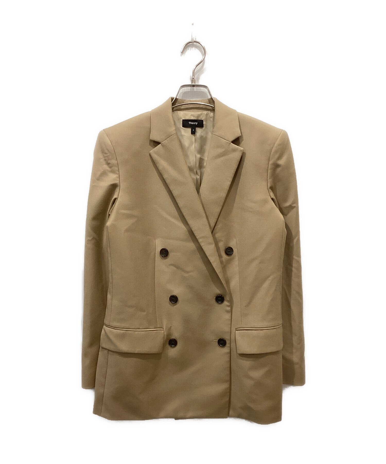 未使用 24AW セオリー SLEEK FLANNEL BOXY DB JKT 【公式通販】