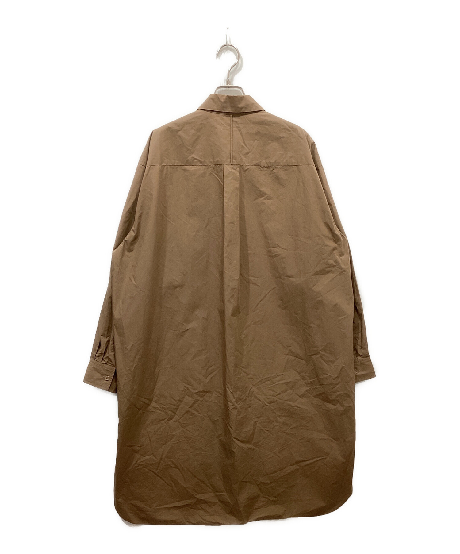 中古・古着通販】ATON (エイトン) シャツワンピース ブラウン サイズ:2