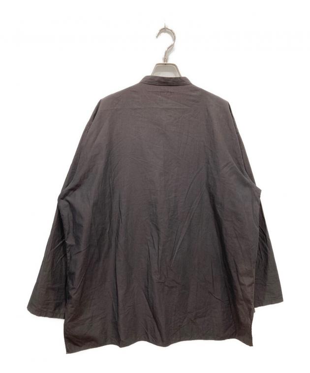 中古・古着通販】BLURHMS (ブラームス) バンドカラーシャツ ブラック
