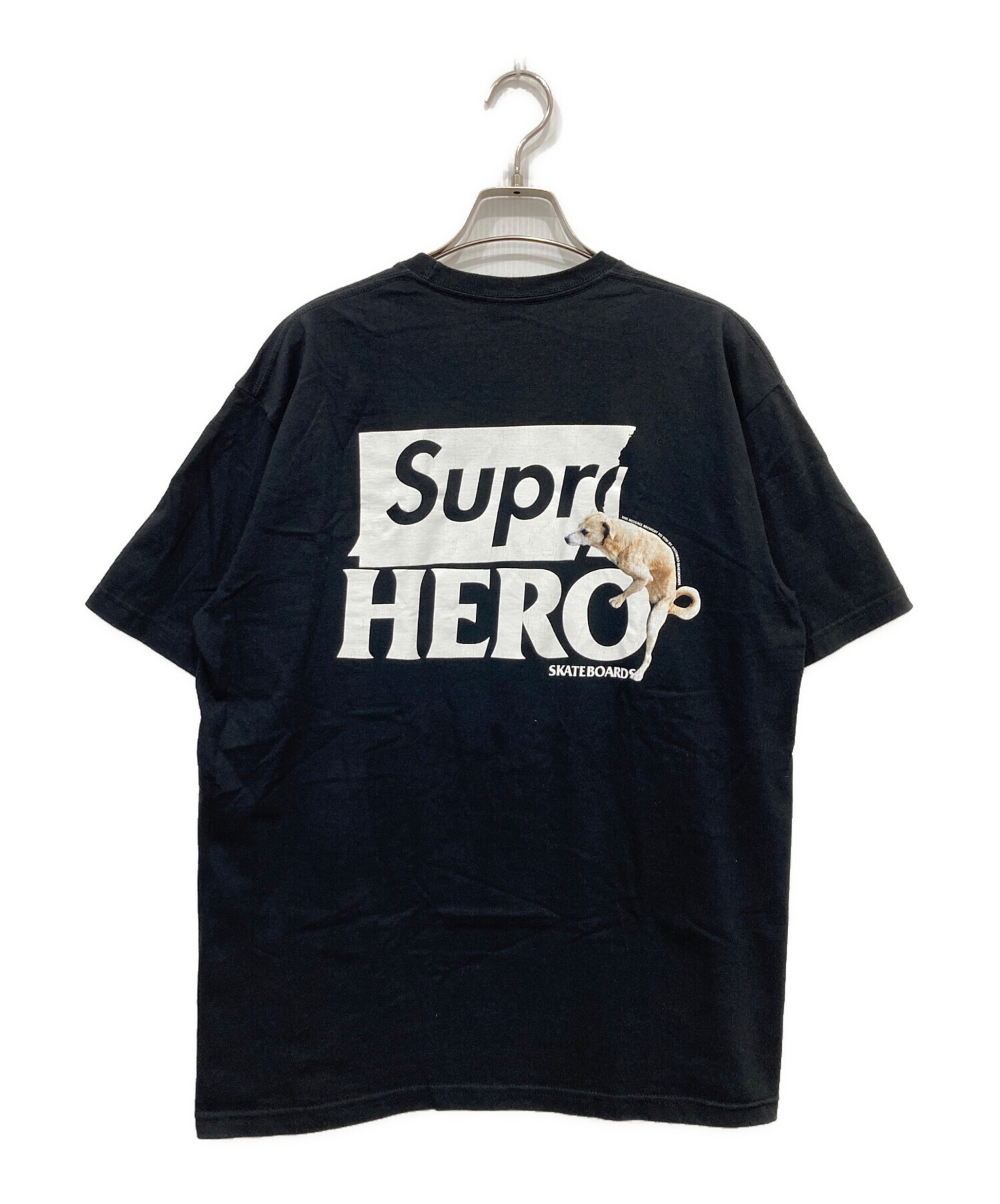 稲*健様 【XXL】Supreme / ANTIHERO Dog Tee \"Wh Supreme x ANTIHERO Dog Cotton T-shirt | Black | FARFETCH