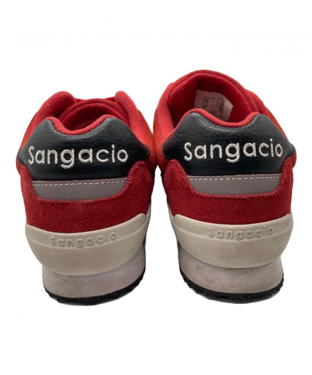 SANGACIO ロゴ刺繍 スニーカー グレー/レッド 中古・古着通販】Sangacio (サンガッチョ) にゅSG『Basquiat