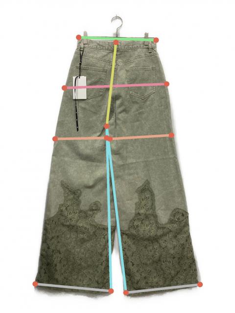 中古・古着通販】Ameri (アメリ) LACE DOCKING FADE DENIM PANTS 中古・古着通販】Ameri (アメリ) LACE DOCKING FADE DENIM PANTS