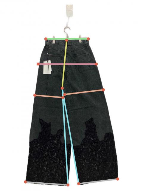 中古・古着通販】Ameri (アメリ) LACE DOCKING FADE DENIM PANTS