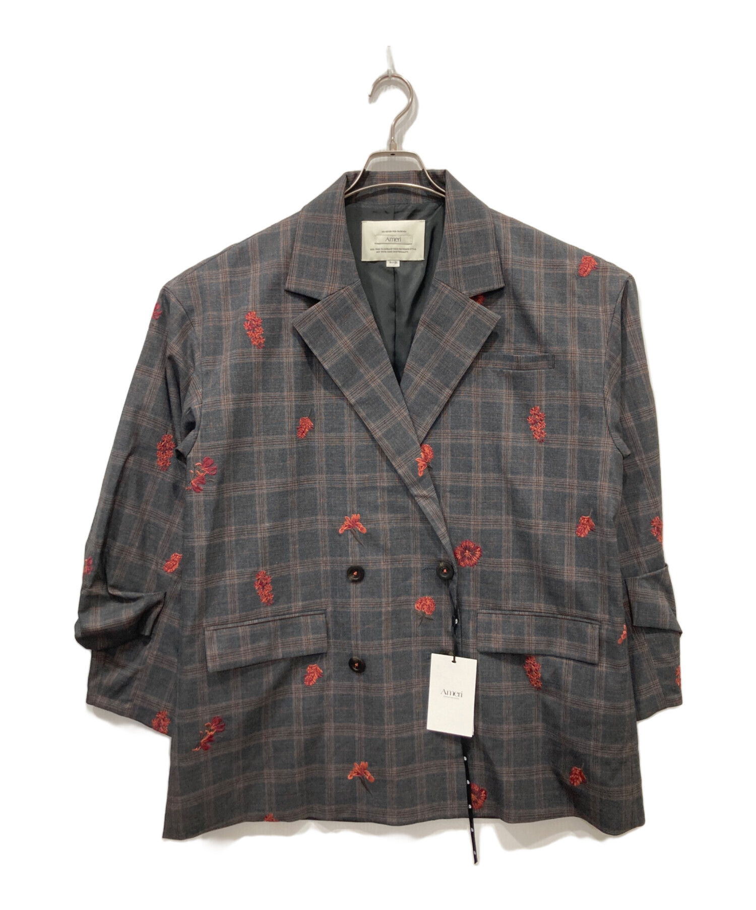 Ameri CHECK FLOWER PAPA JACKET 【公式通販】