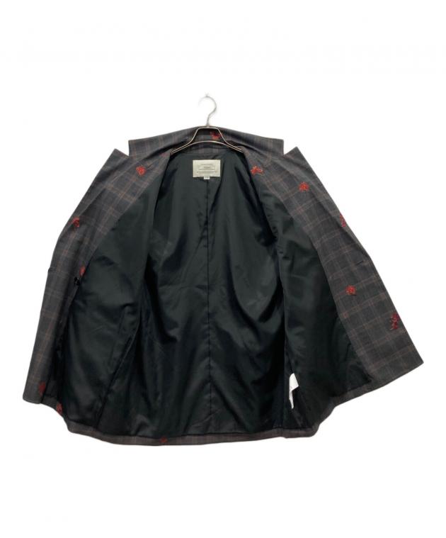 Ameri CHECK FLOWER PAPA JACKET Sサイズ 黒 Ameri（アメリ）の「CHECK 