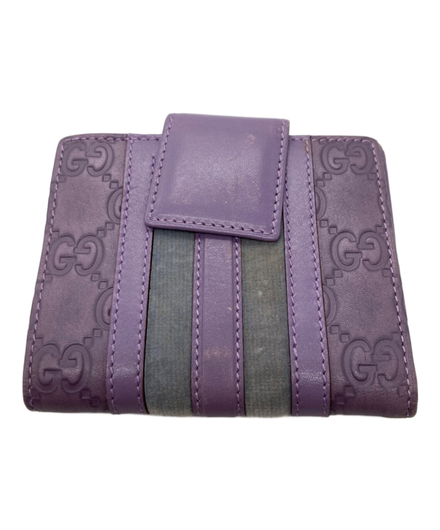 中古・古着通販】GUCCI (グッチ) 2つ折り財布 パープル｜ブランド