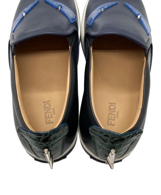 中古・古着通販】FENDI (フェンディ) ローカットスニーカー ネイビー