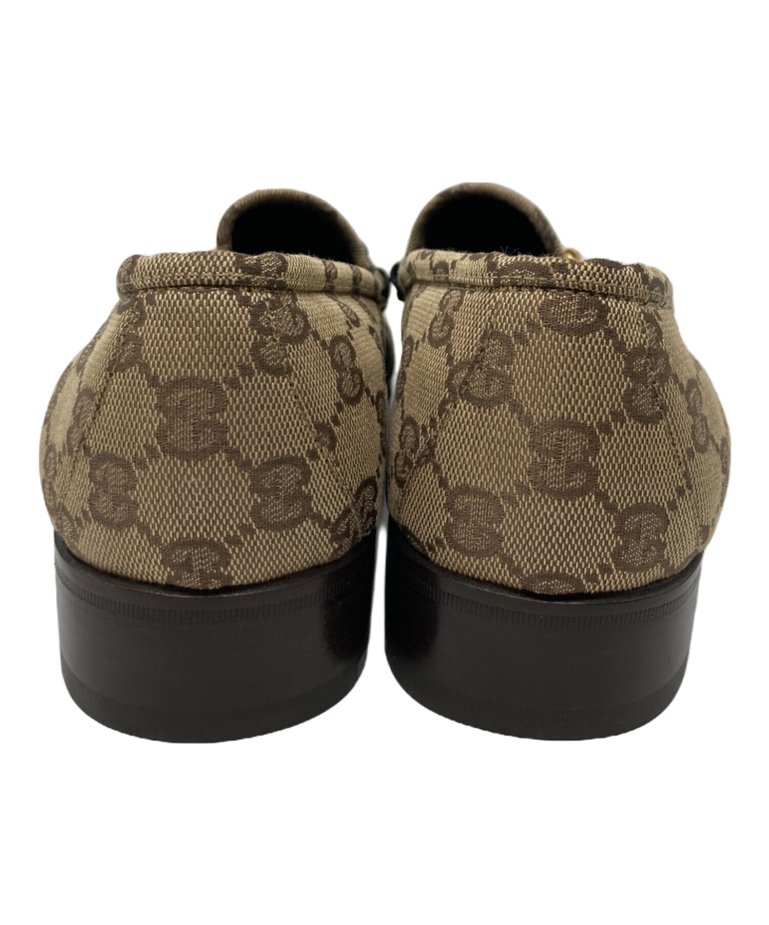 中古・古着通販】GUCCI (グッチ) ホースビットGGキャンバスローファー