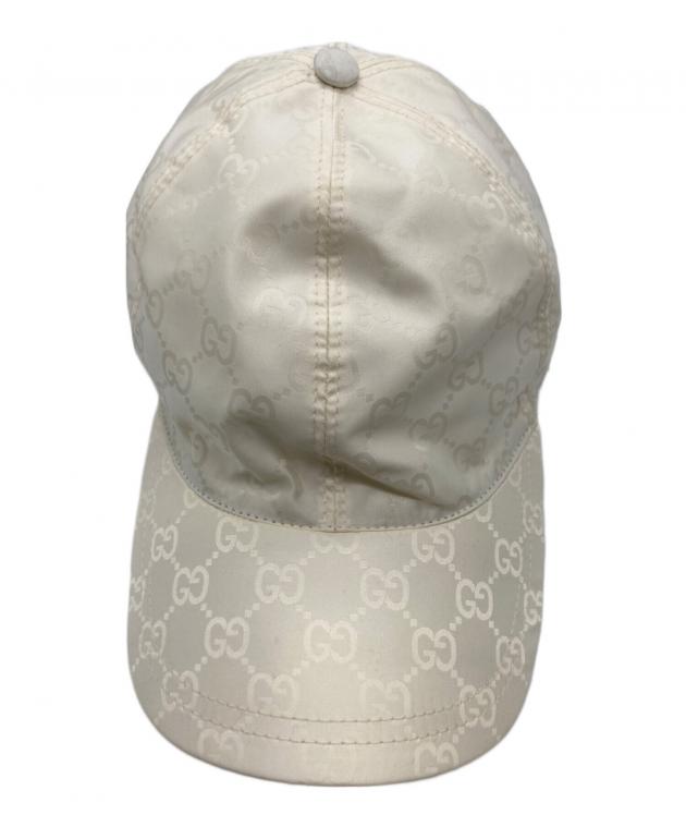 Gucci GGパターン ホワイトキャップ 中古・古着通販】GUCCI (グッチ) GGナイロンキャップ ホワイト