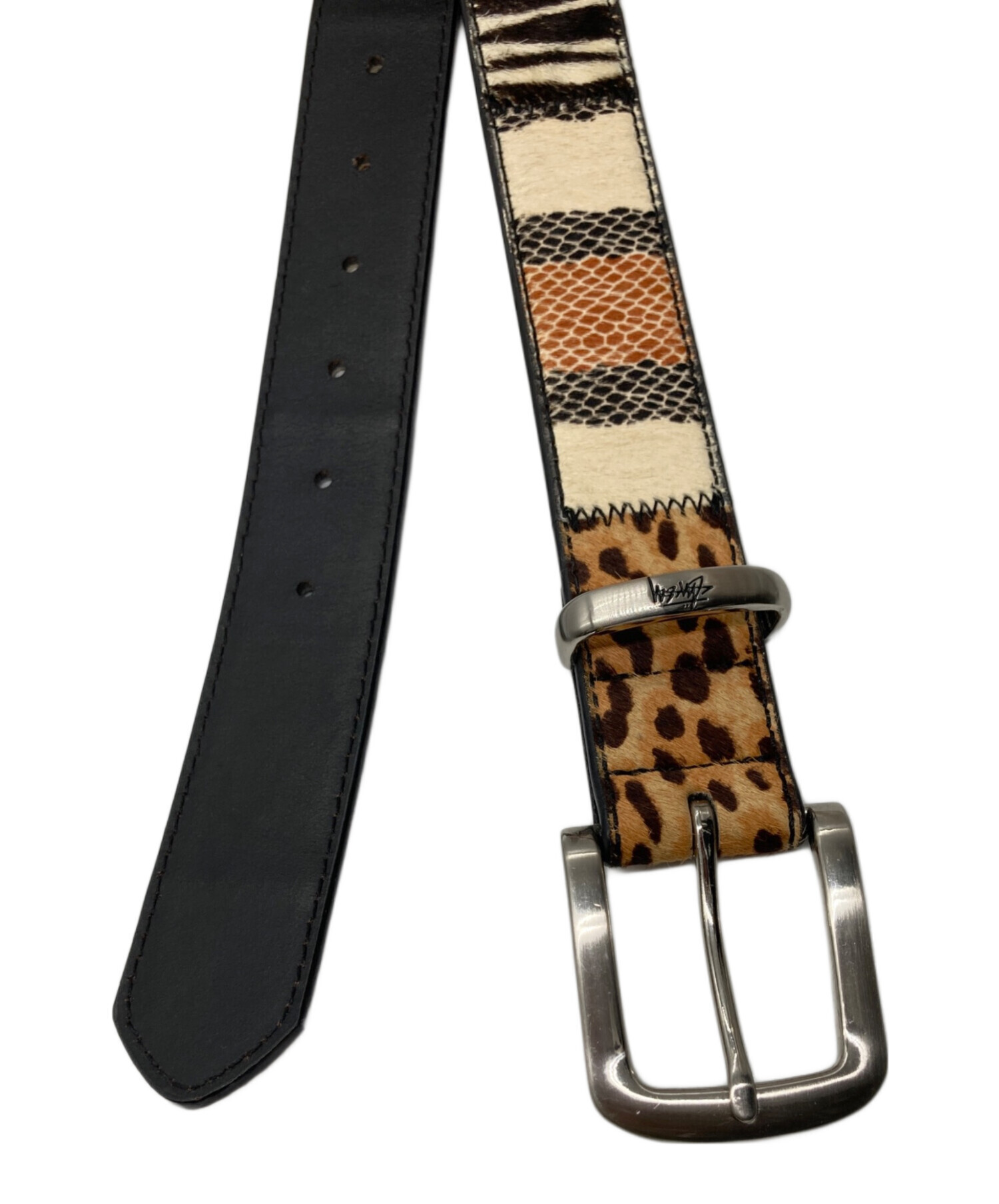 中古・古着通販】stussy (ステューシー) MIXED ANIMAL PRINT BELT