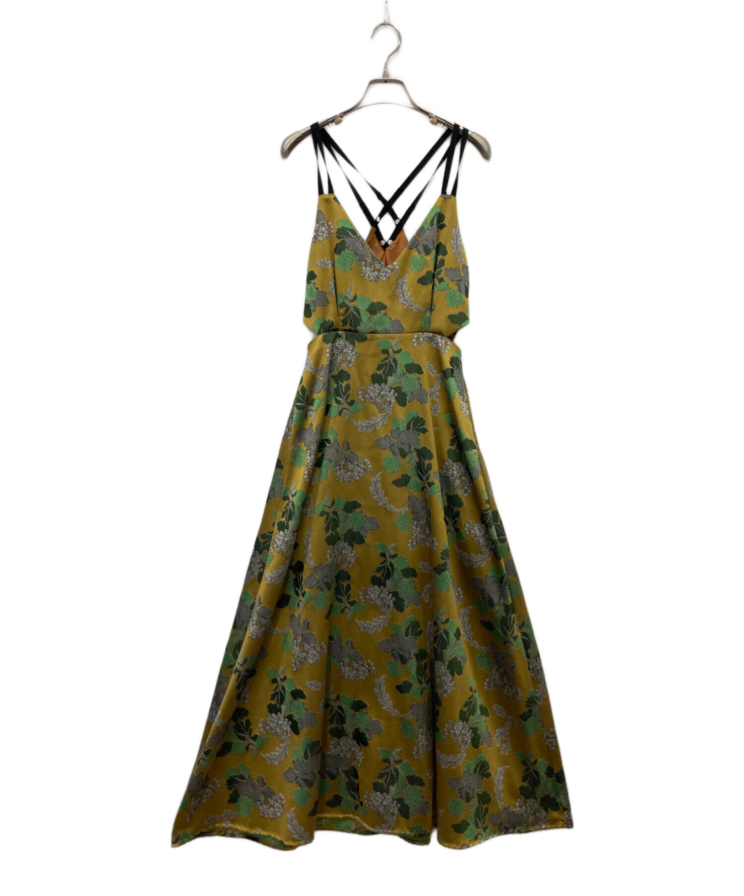 アメリ　Ameri VINTAGE BERRY JACQUARD DRESS M 中古・古着通販】AMERI (アメリ) BERRY JACQUARD DRESS/S ブラウン