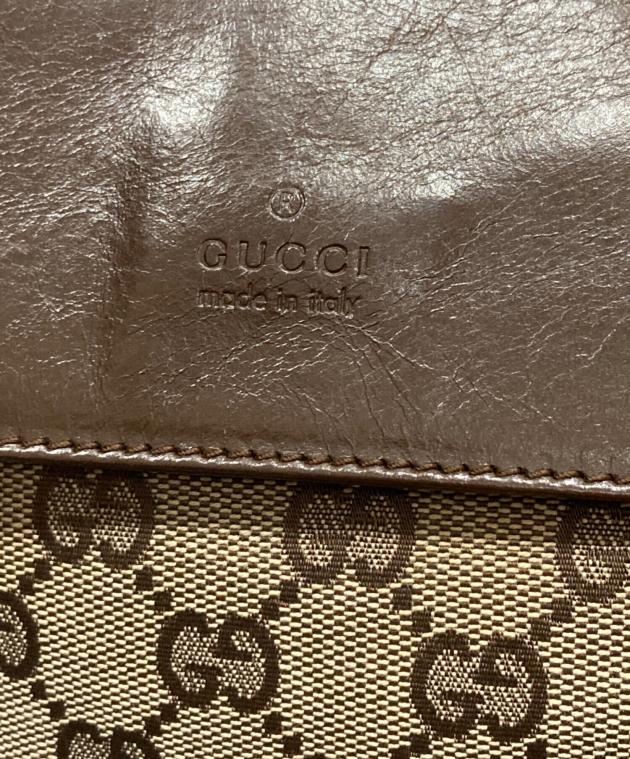 中古・古着通販】GUCCI (グッチ) GGキャンバスウエストポーチ ブラウン