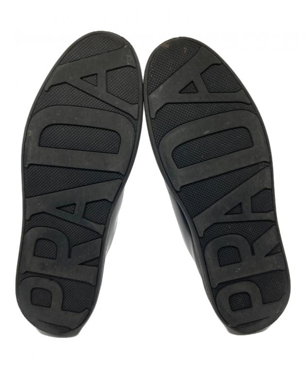 中古・古着通販】PRADA (プラダ) エナメルスニーカー ブラック サイズ