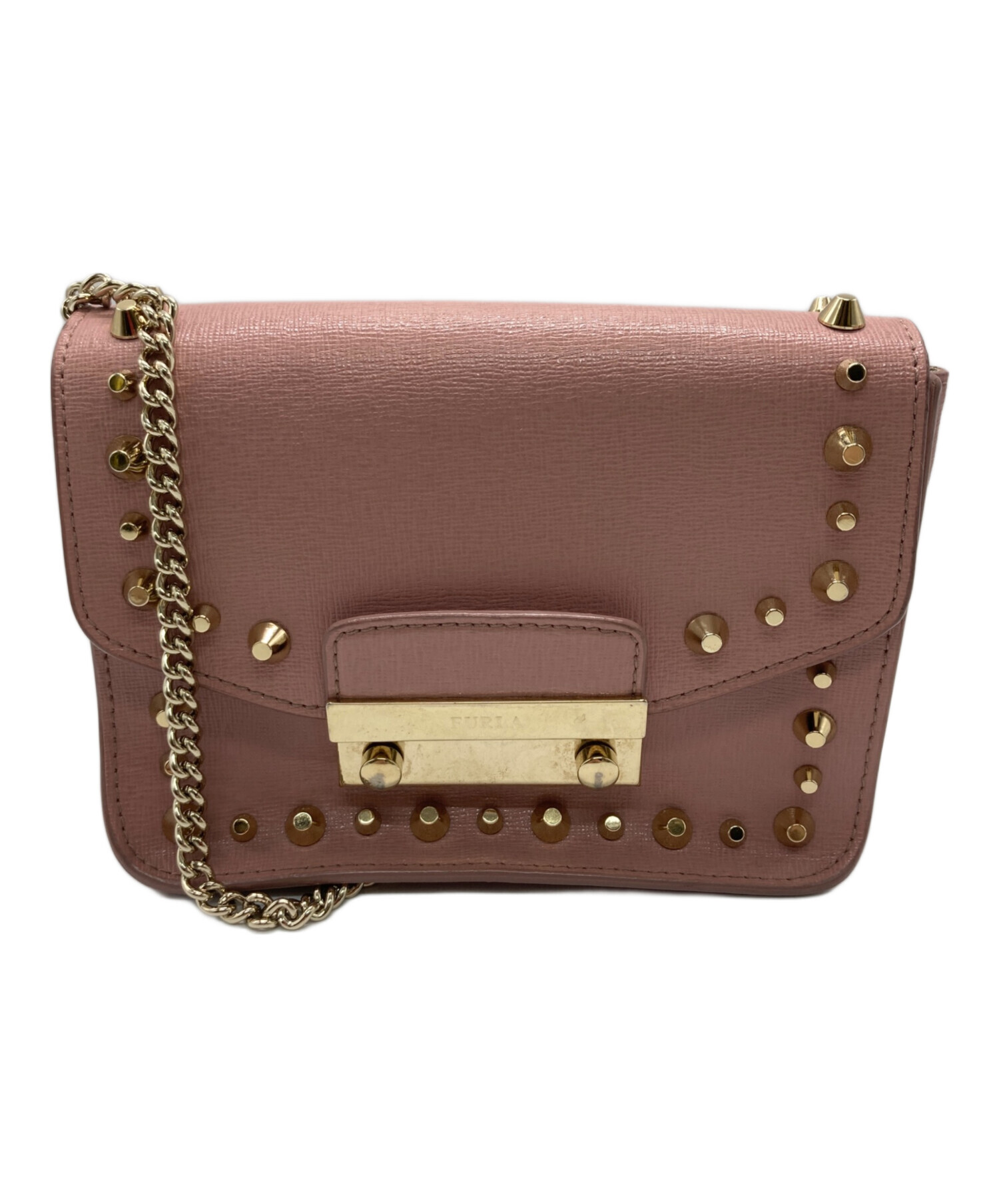 中古・古着通販】FURLA (フルラ) メトロポリタンスタッズショルダー 