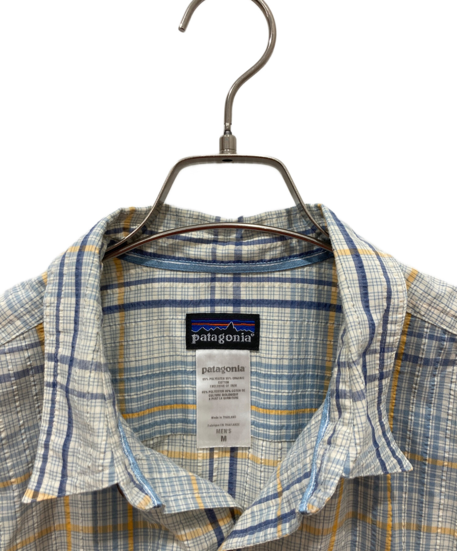 中古・古着通販】Patagonia (パタゴニア) 半袖チェックシャツ ブルー