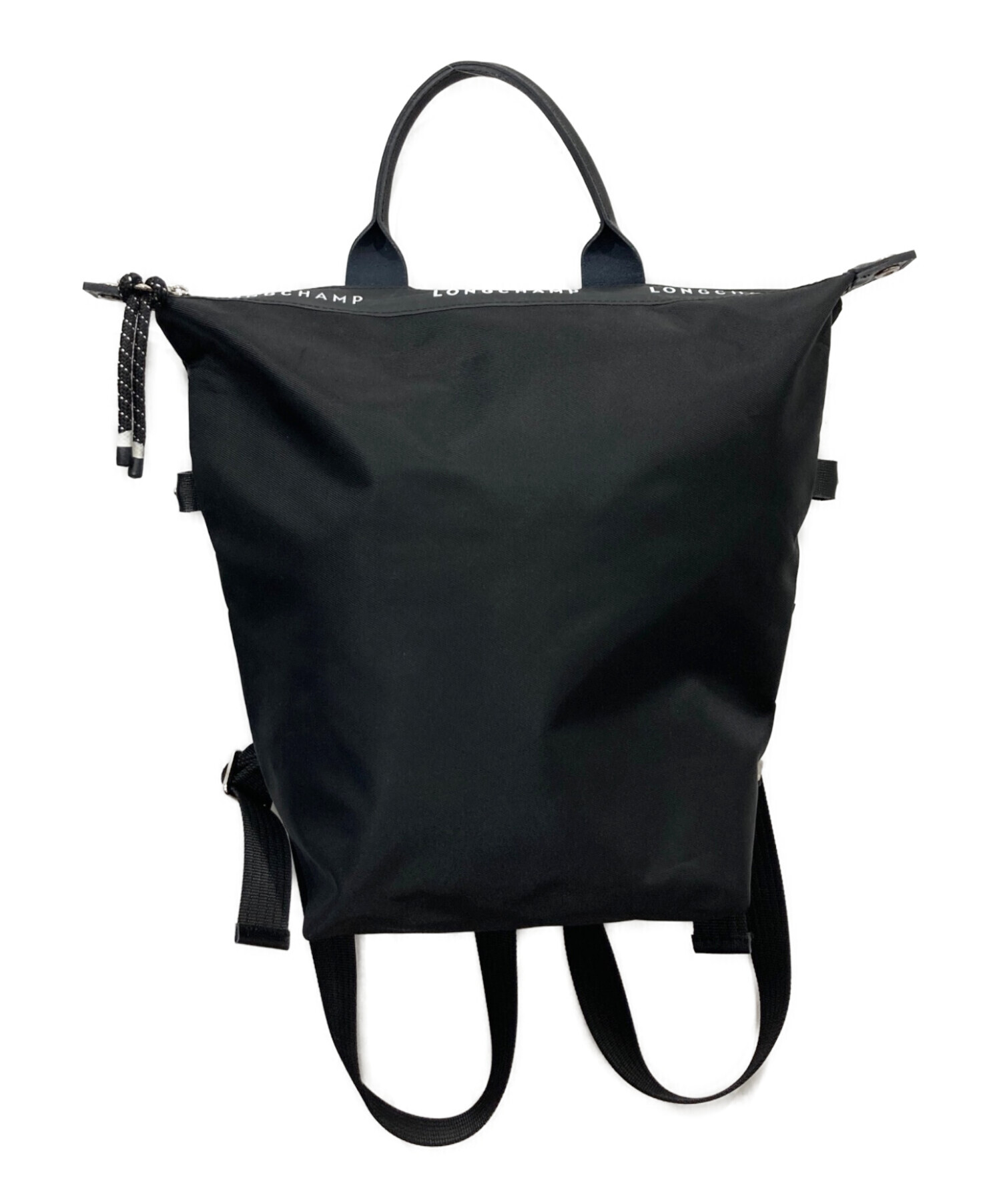 中古・古着通販】LONGCHAMP (ロンシャン) 2WAYリュック ブラック 