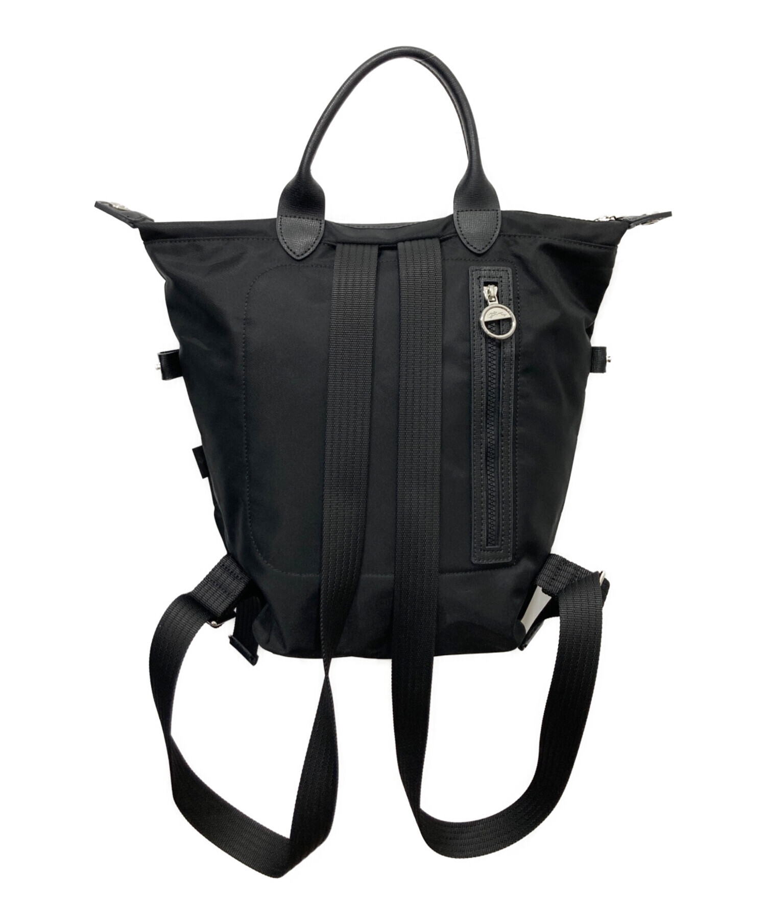 中古・古着通販】LONGCHAMP (ロンシャン) 2WAYリュック ブラック 