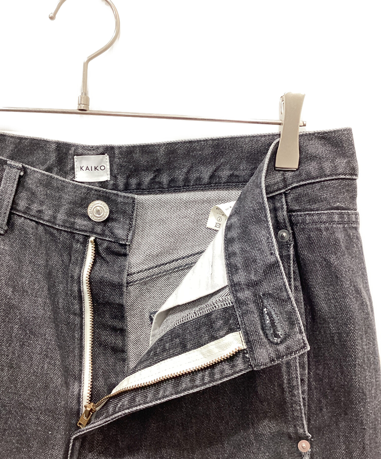 中古・古着通販】kaiko (カイコー) BUG DENIM PANT ONEWASH ブラック