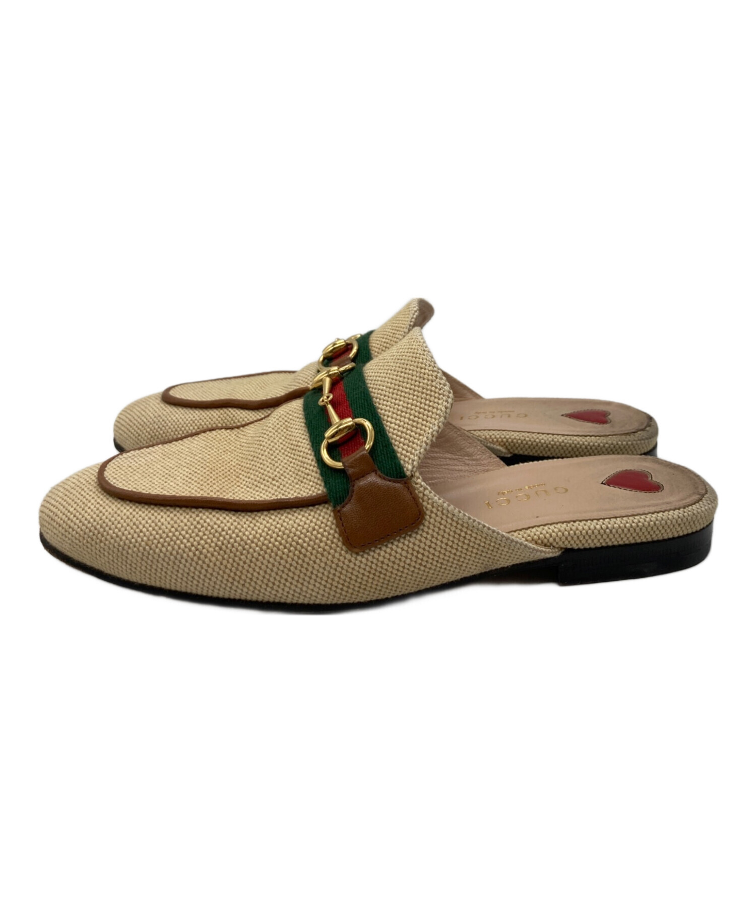 中古・古着通販】GUCCI (グッチ) ホースビットミュール ベージュ