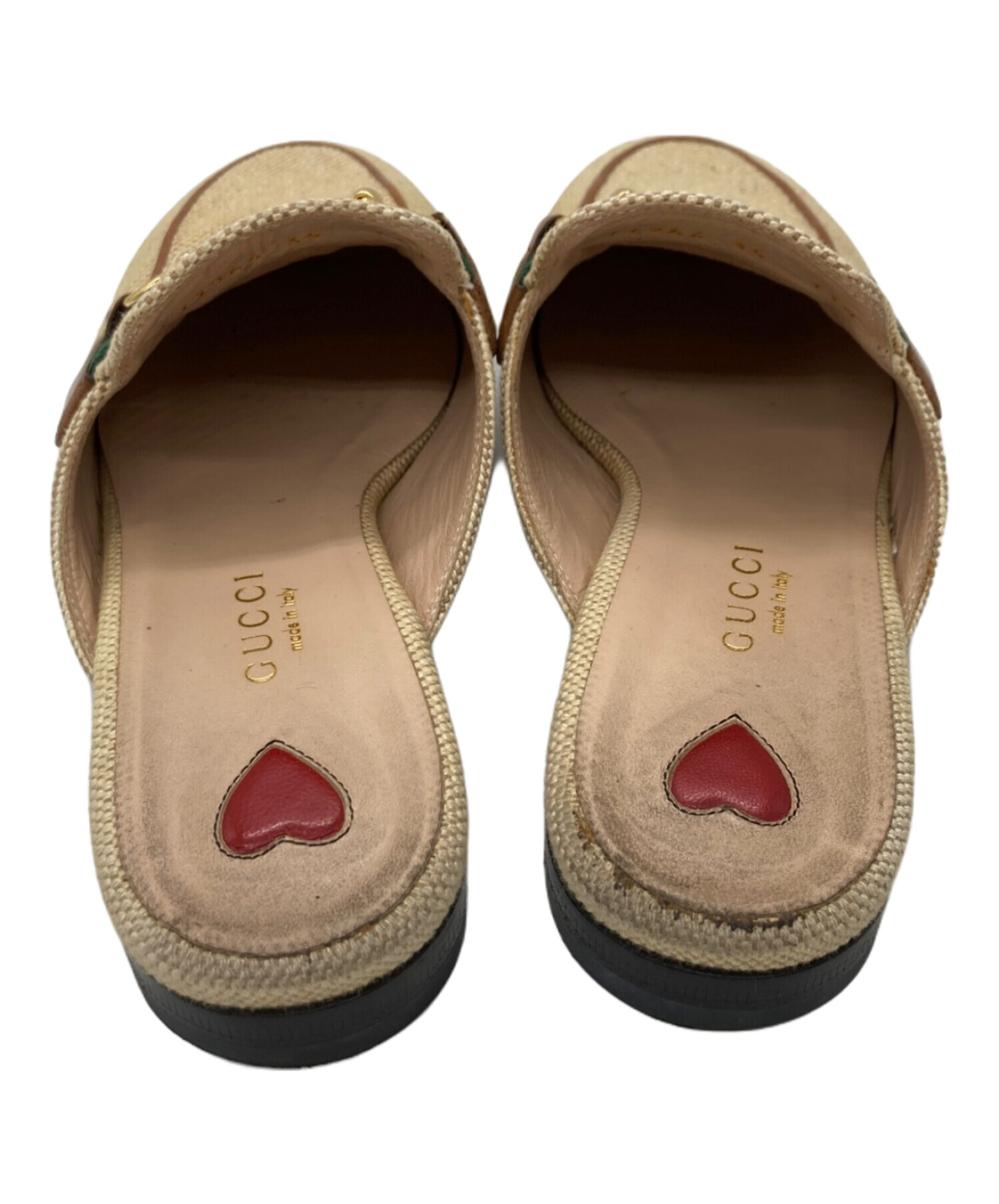 中古・古着通販】GUCCI (グッチ) ホースビットミュール ベージュ