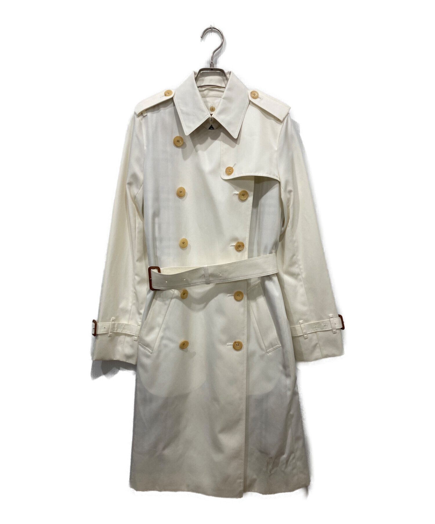 バーバリー白トレンチコート38 中古・古着通販】BURBERRY LONDON (バーバリーロンドン) トレンチ