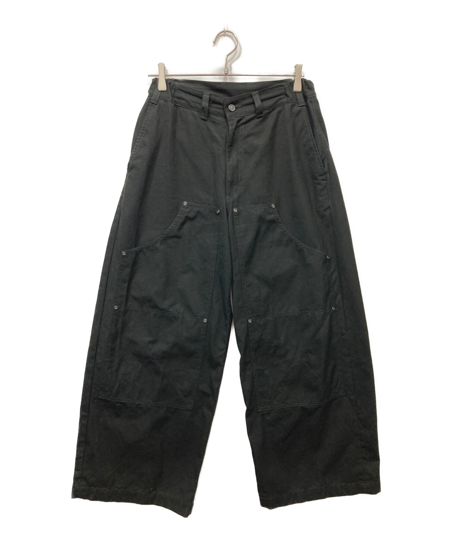中古・古着通販】rin (リン) ダブルニーイージーパンツ ブラック