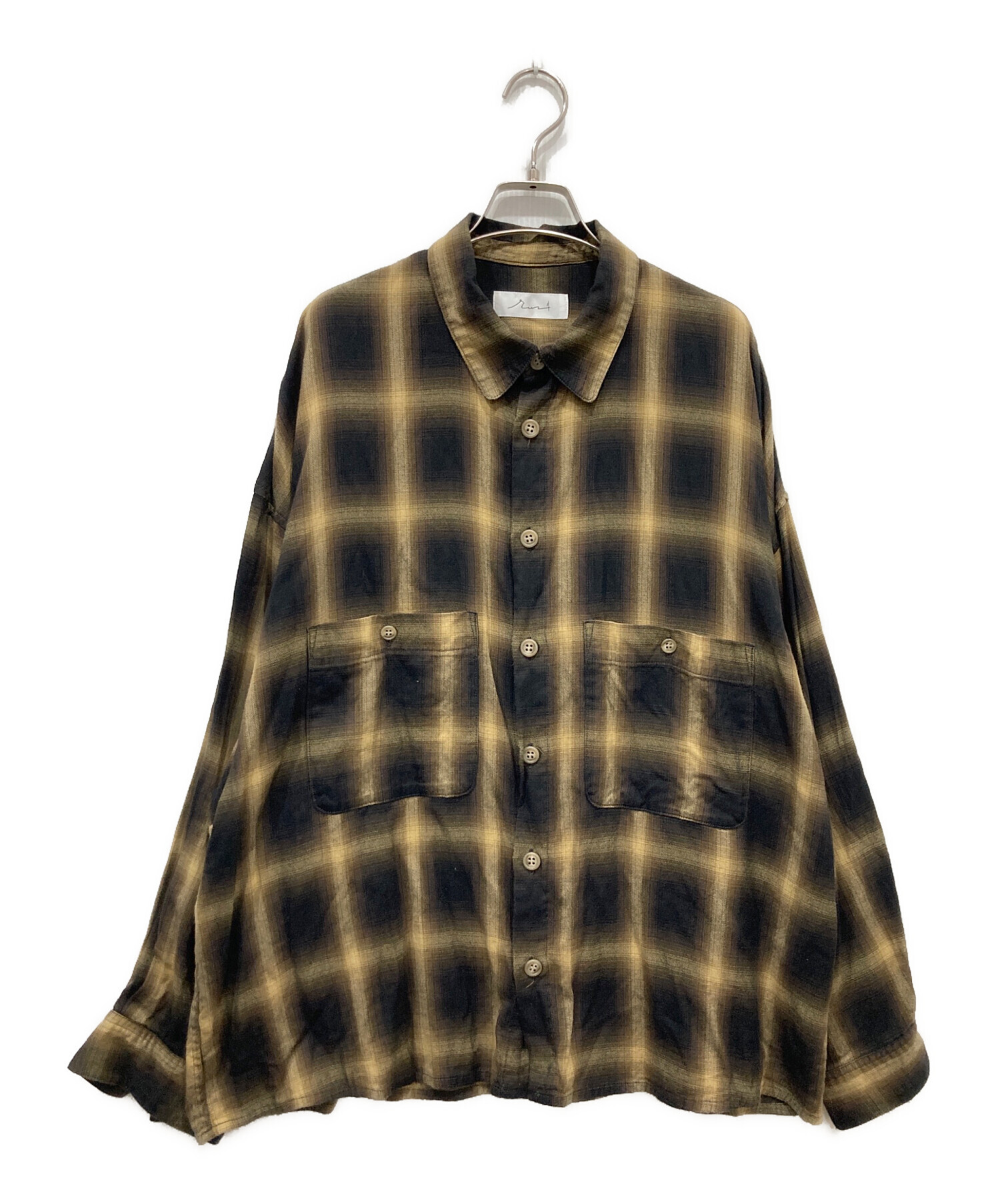 中古・古着通販】rin (リン) オンブレチェックシャツ ブラウン 