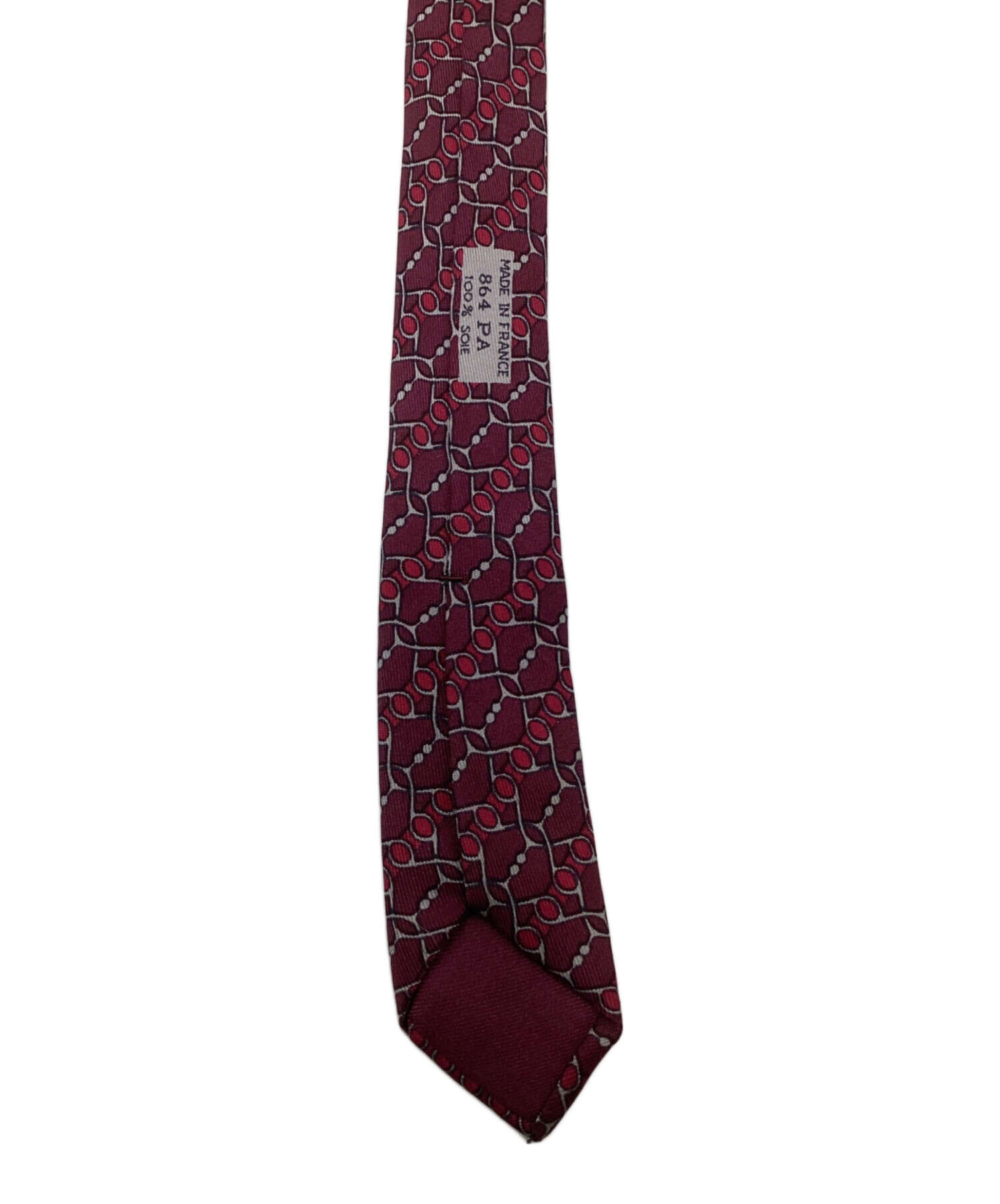 中古・古着通販】HERMES (エルメス) シルクネクタイ ボルドー サイズ