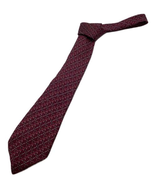 中古・古着通販】HERMES (エルメス) シルクネクタイ ボルドー サイズ