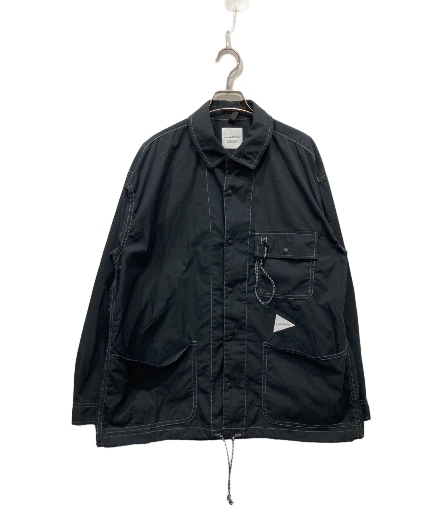 and wander アンド　ワンダー サングラス  黒 【古着】【中古】【送料無料】 中古・古着通販】and wander (アンドワンダー) dry rip shirt ブラック