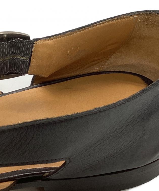 MAGNANNI】希少レザ-グルカサンダル 40 ブラック 箱保存袋付 中古