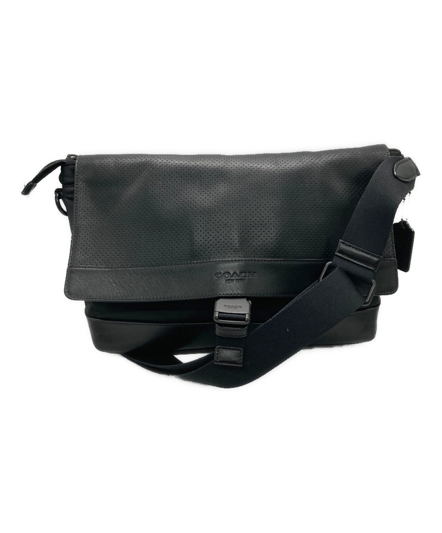 中古・古着通販】COACH (コーチ) ナイロンレザーショルダーバッグ