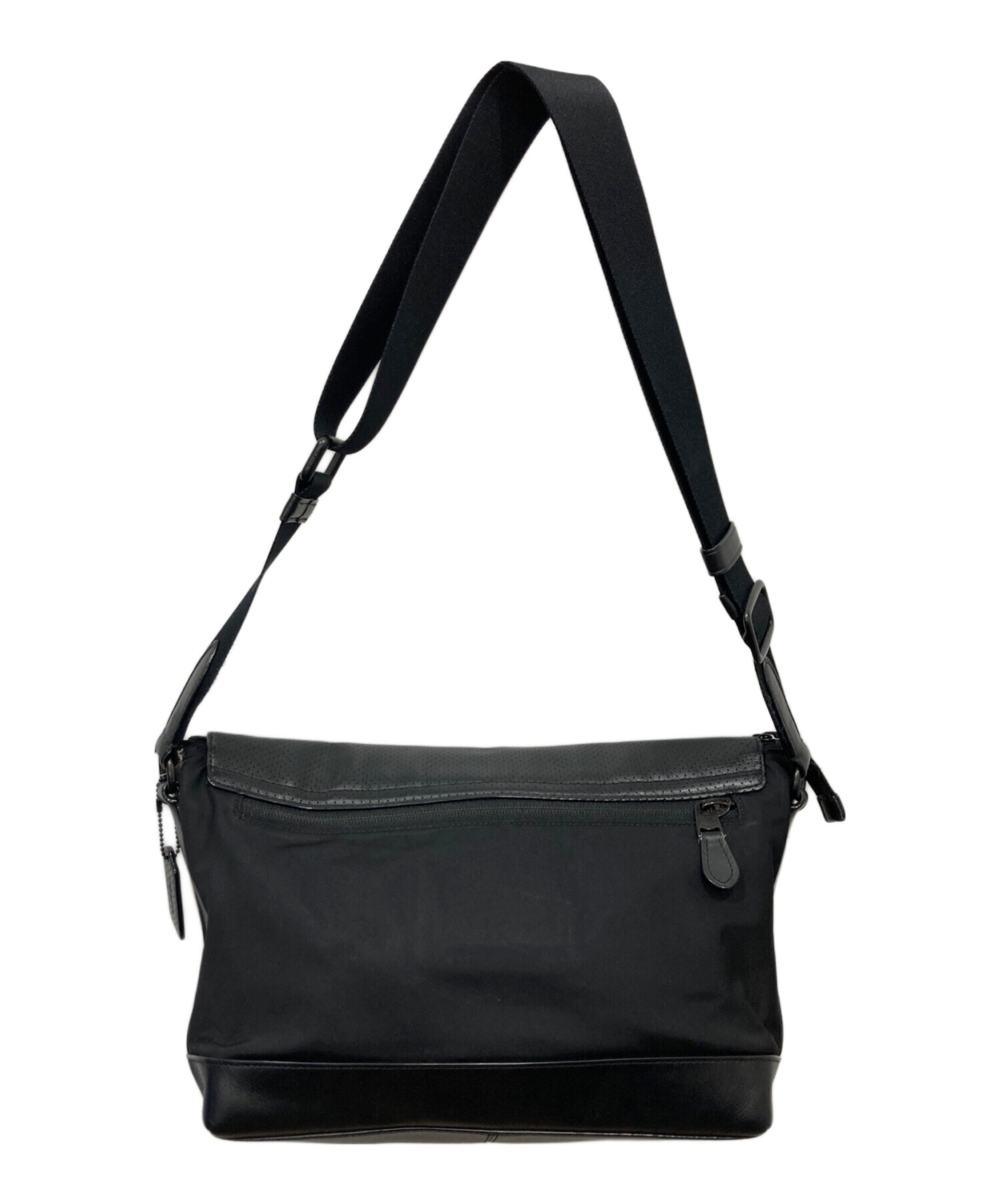 中古・古着通販】COACH (コーチ) ナイロンレザーショルダーバッグ 