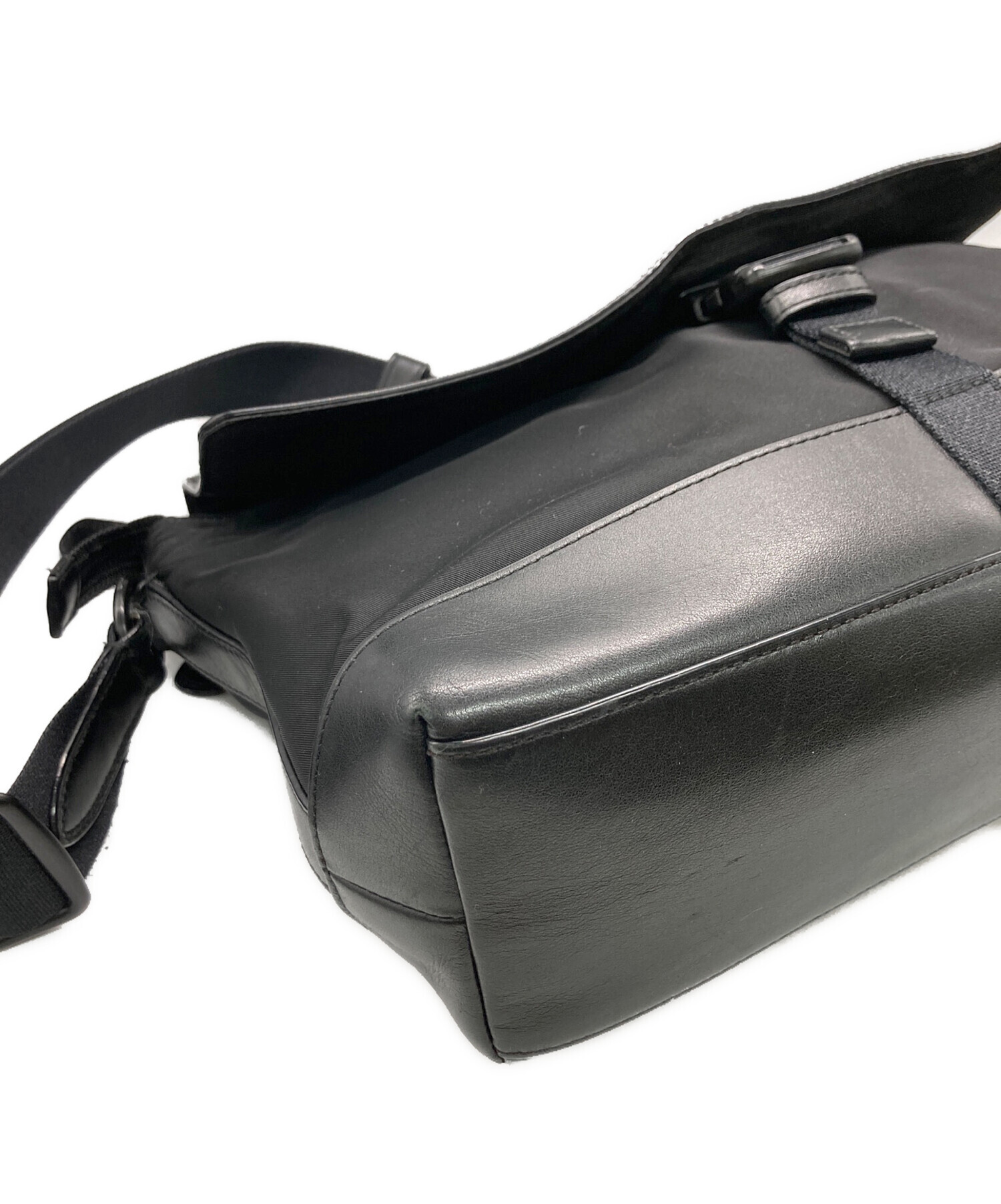 中古・古着通販】COACH (コーチ) ナイロンレザーショルダーバッグ 