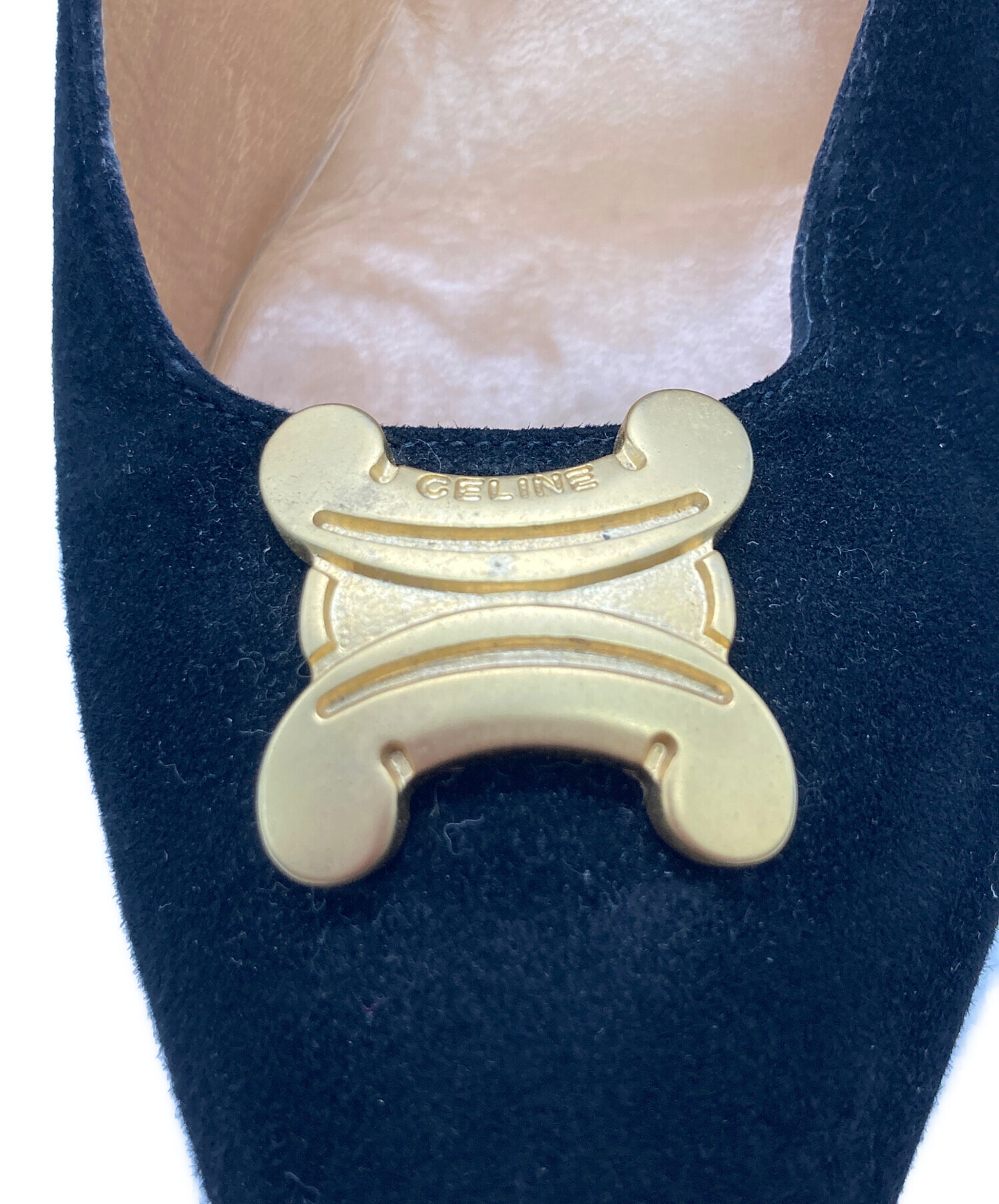 中古・古着通販】CELINE (セリーヌ) トリオンフ スエードパンプス